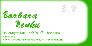 barbara menku business card